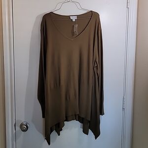 Joan Rivers Women's Top Size 2X Olive Green